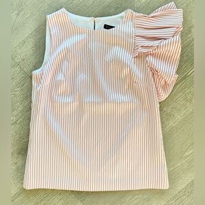 Banana Republic One Shoulder Ruffle Sleeve Top